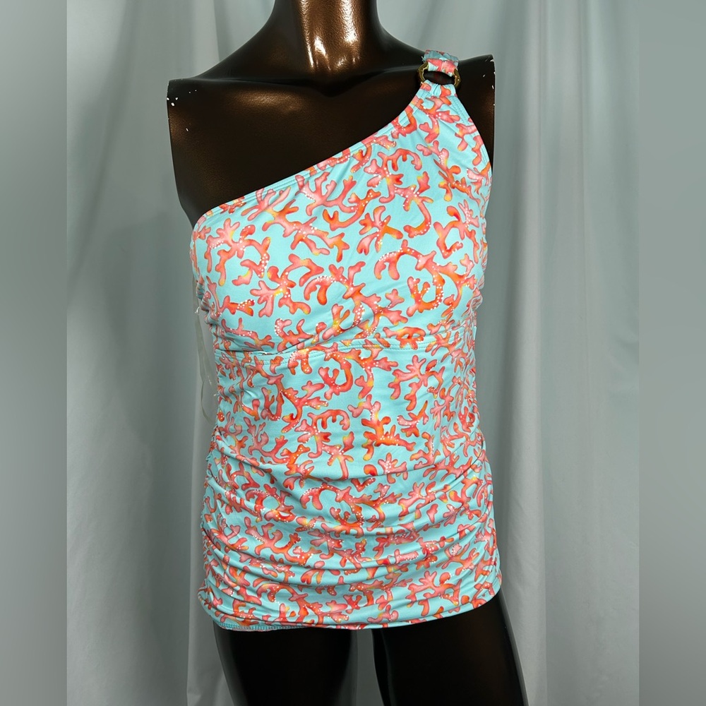Tommy Bahama Coral Cove One Shoulder Tankini - Small - New